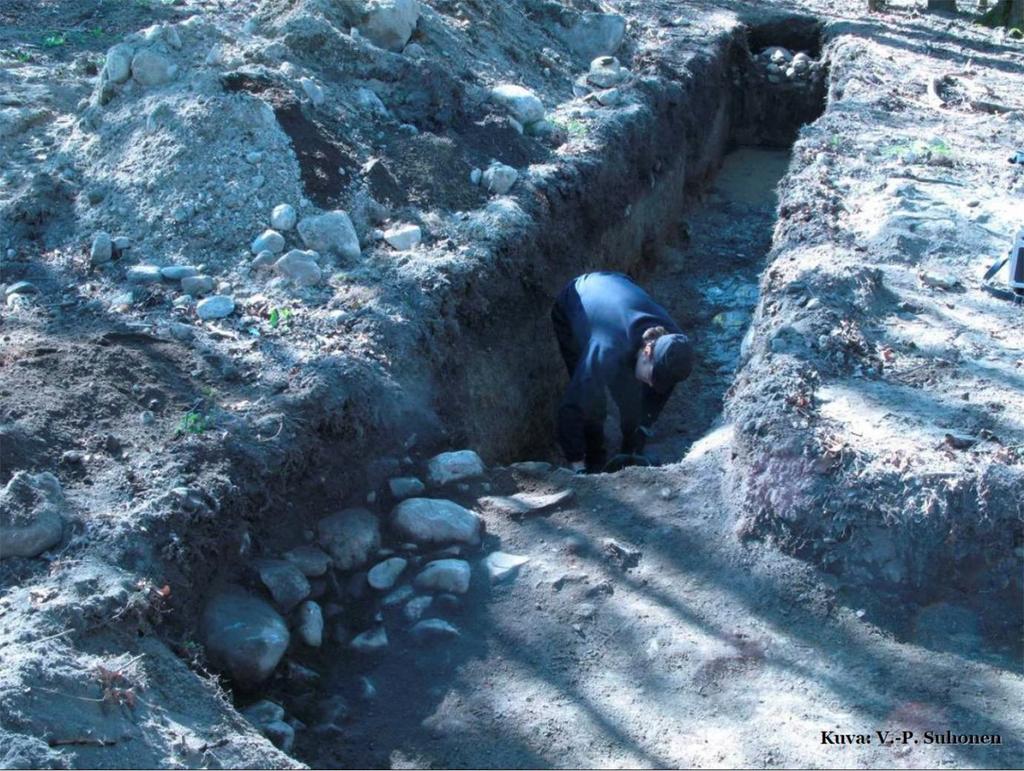 Kaivausten esitutkimuksissa havaittiin, että mäen koilliskulma oli ollut peltoaluetta 1600- ja 1700-luvuilla.