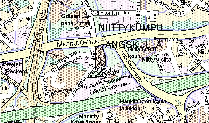 päivä kesäkuuta 2003 päivättyä ja 28.10.2003 muutettua Espoon kaupunkisuunnittelukeskuksen laatimaa asemakaavakarttaa, piirustusnumero 5854.