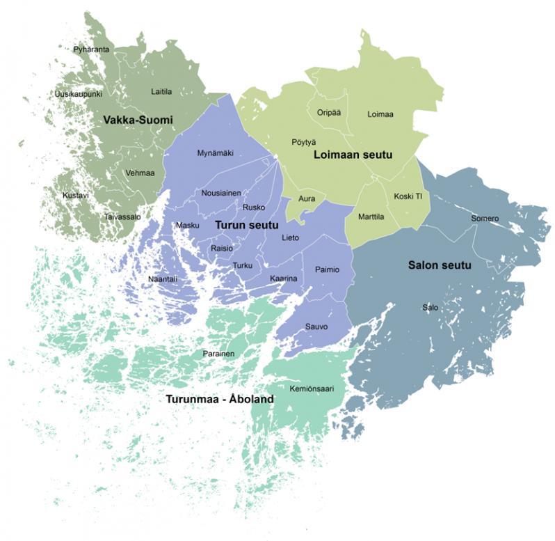 TOIMINTAYMPÄRISTÖ Käräjäoikeuden toiminta-alue tuomiopiiri käsittää 27 kunnan alueen, jolla asuu runsaat 475.000 asukasta.