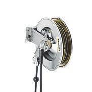 0 20 m Automatic hose reel of durable plastic. Painted steel bracket. Suitable for 20 m high-pressure hose.