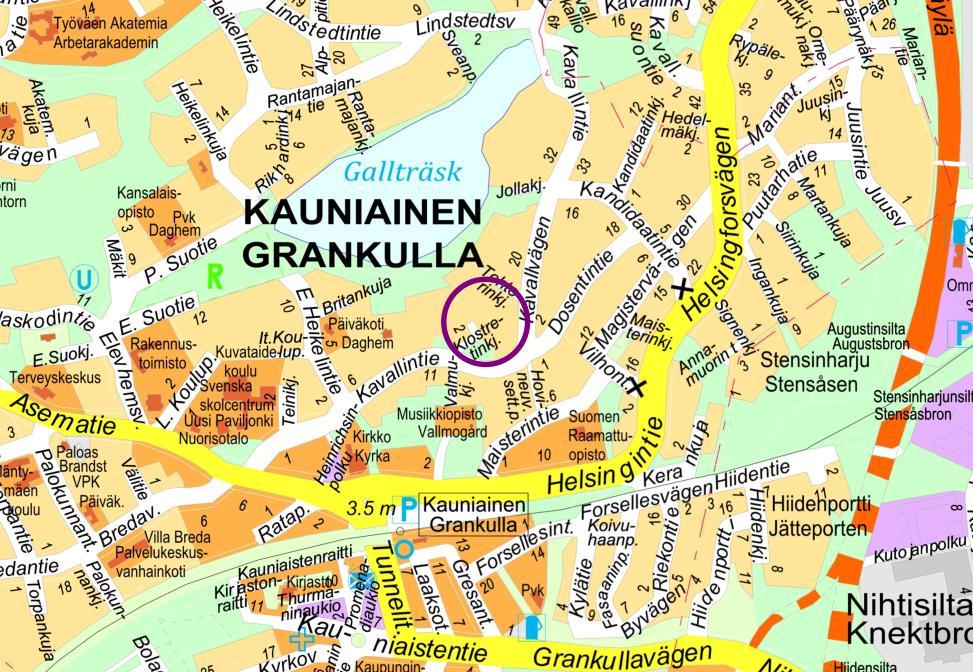 KAUNIAISTEN KAUPUNKI GRANKULLA STAD KAUNIAISTEN KAUPUNKI MYY ASUINRAKENNUSTEN TONTTEJA Kaupunki myy tarjousten perusteella kaksi tonttia Gallträsk-järven eteläpuolelta, Kavallintien ja