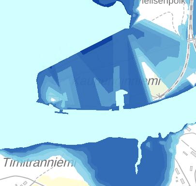 Kaavaselostus 4 3.1.3 Rakennettu ympäristö Ote tulvakartasta 1/50 v ja 1/100 v. Suunnittelualue on pääosin asfaltoitu.