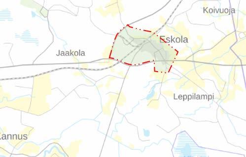 Eskolan taajaman osayleiskaava; kaavaehdotus 13.8.2018 Kannuksen kaupunki 1 JOHDANTO Osayleiskaavan laatiminen koskee Eskolan taajaman aluetta lievealueineen.