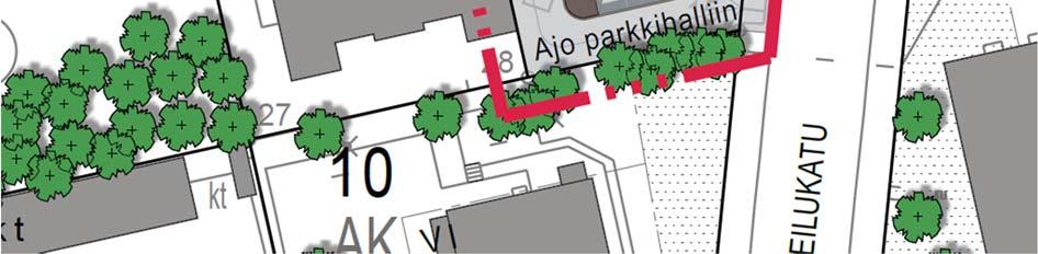 Kerrosalasta saa käyttää enintään 50 kerros-m² liike- ja toimistotiloina (AK-11).