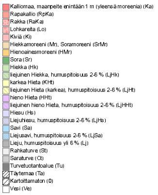 Maaperäkartta 1:1 20 000 ja selite (Geologian tutkimuskeskus 2016) Kasvillisuus ja eläimistö Mänttä-Vilppula kuuluu kasvimaantieteellisessä jaossa eteläboreaaliseen Järvi-Suomen