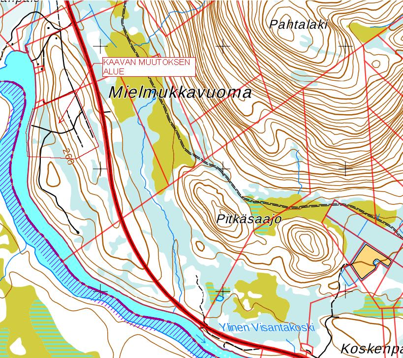 Kiinteistöjaotuksessa ranta-asemakaavan muutos sijoittuu tilan 498-403-25-0 alueelle. 2. Lähtökohdat 2.1 