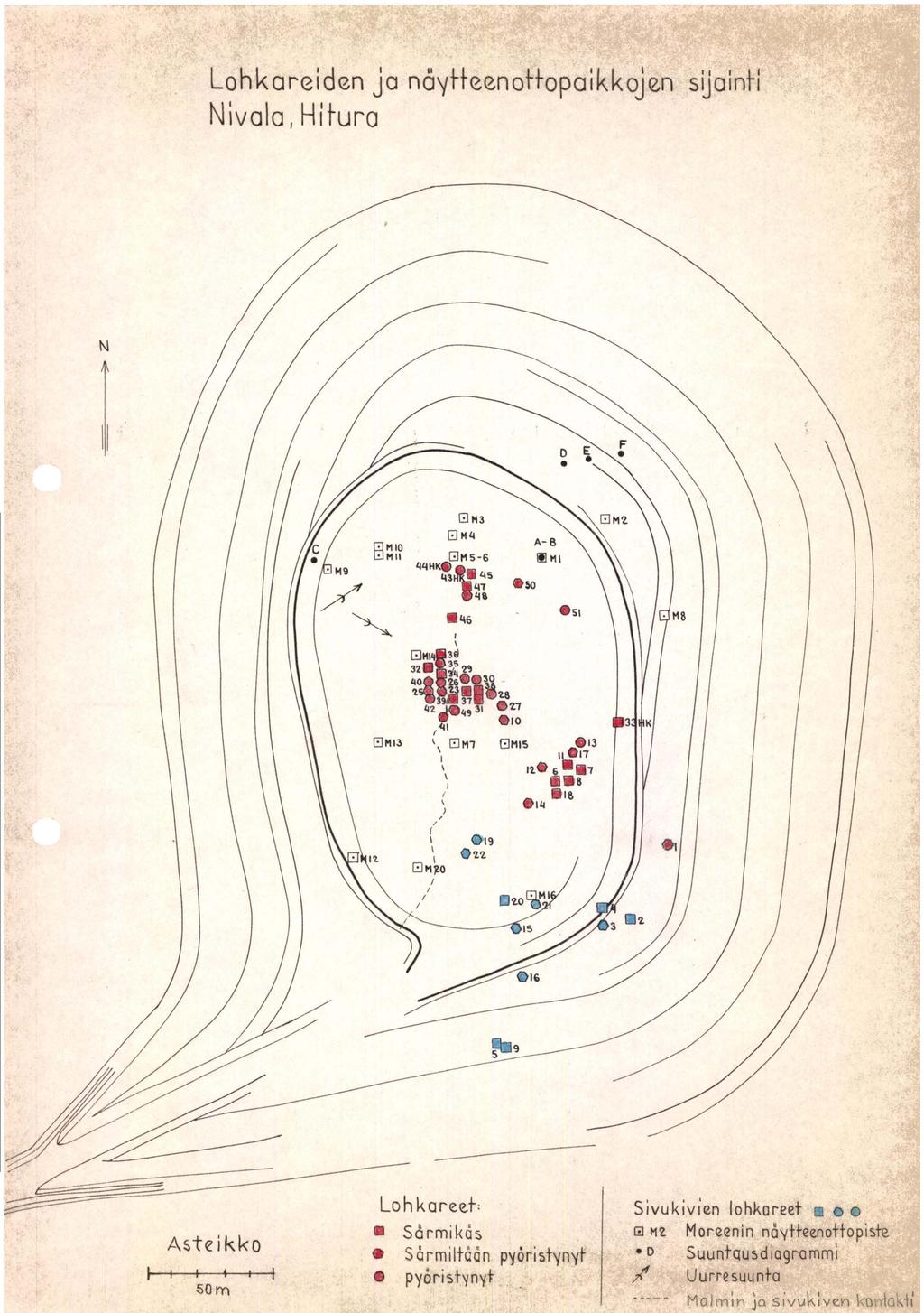 Lohkareiden ja näyheenottopaikkoje,n suolnti Nivala I Hltura N I 8M3 8H4 ffi 1110 1111 81'15-6 4l1HK.,y _50 43 45 - '16 li., 'l6 r \ [!]HI~ 39 32. 35'2' 1~ G 40 '1 391»- 31 ~'2. ~9 31, ~I 10.
