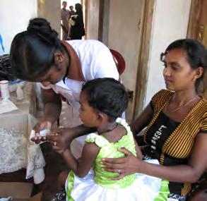 Taulukko 5: SWV:n työn tuloksia suhteessa Sri Lankan World Visionin strategisiin tavoitteisiin TAVOITE 1: Parantunut terveys ja ravitsemus Kalpitiyassa 200 äitiä ja esikoulunopettajaa on saanut