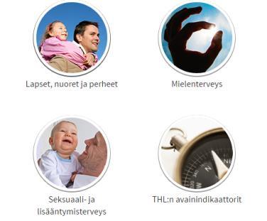 Etusivulta hakulaatikon avulla Tilastohakusivulta Valitse indikaattorit