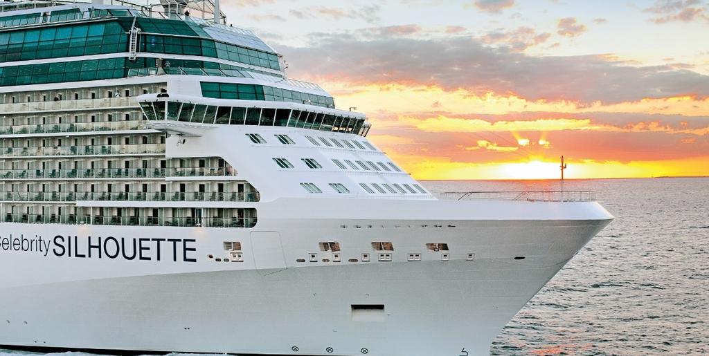 Karibian-risteily Eteläinen reitti Rentoudu Celebrity Silhouette -laivalla nauttien runsaasta