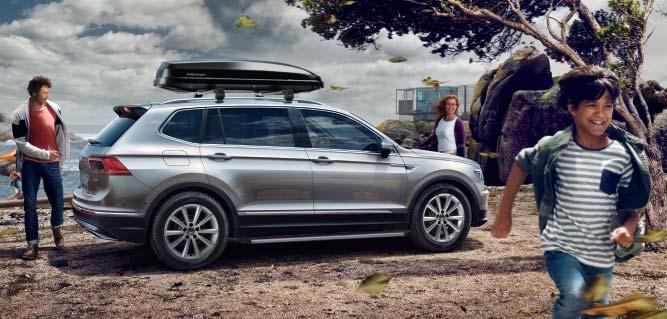 01 Luo Tiguan Allspaceen voimakkaampi ulkonäkö valitsemalla autoosi esimerkiksi Offraod-muotoiltu keula.