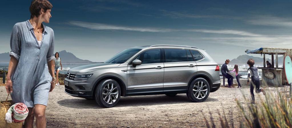 avustavat järjestelmät ja tekniikat. Tiguan Allspacen mukavuus alkaa tuntua jo autoon noustessa.