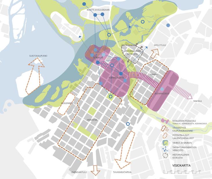 JOHDANTO Oulun keskustan strateginen kehittämissuunnitelma keskustavisio 2040 hyväksyttiin kaupunginvaltuustossa 3.4.2017.
