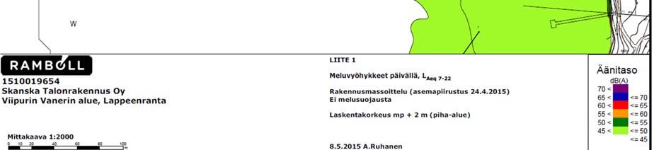 ja meluntorjuntasuunnitelma (Ramboll Oy), jossa on käsitelty melun perustilaa