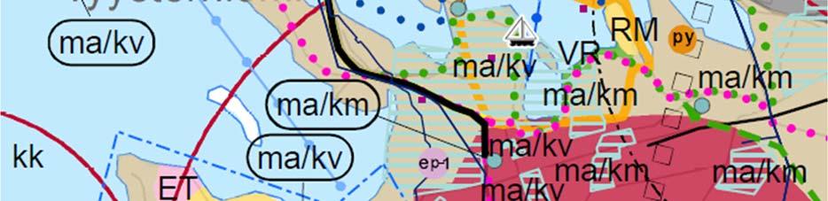 Vaihekaavassa tarkastellaan erityisesti kaupan, matkailun, elinkeinojen ja liikenteen tarvitsemia aluevarauksia. Suunnittelualueelle ei sijoitu vaihemaakuntakaavan varauksia.