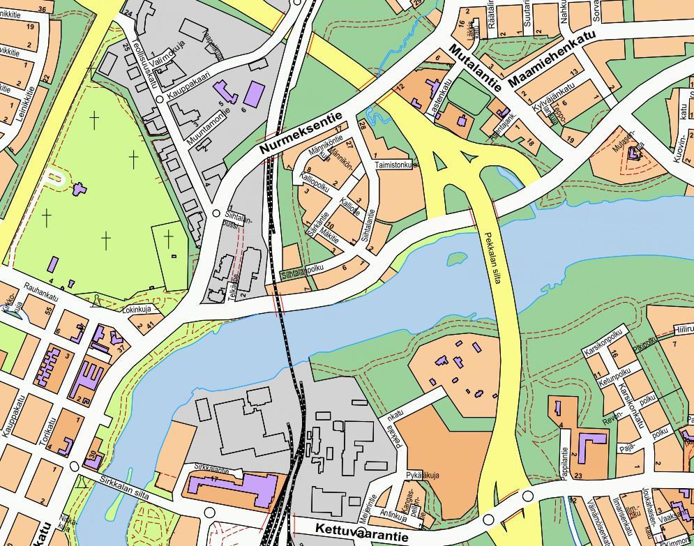 UTRANTIE 2 ASEMAKAAVAN MUUTOKSEN SELOSTUS Asemakaavan muutos koskee Siihtalan (9) ja Mutalan (0) kaupunginosan virkistys-, liikenne, -vesija katualueita.