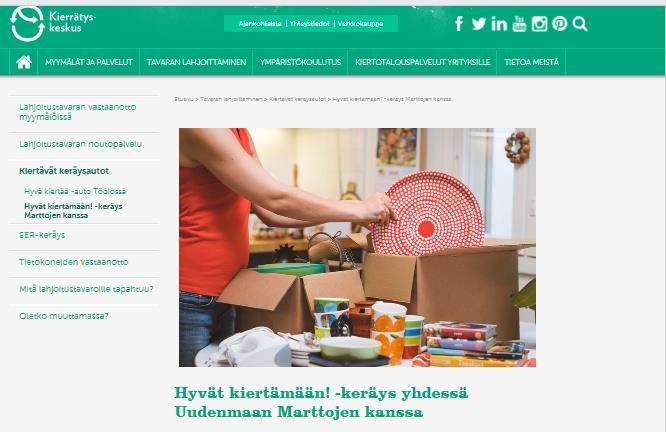 2010-luku: Hyvät kiertämään Valtakunnalliset kampanjat Kupit ja kapustat kiertoon- syyskuussa 2018 Marttailuviikolla piirit ja yhdistykset järjestävät tapahtumia, joissa marttojen kaapeista