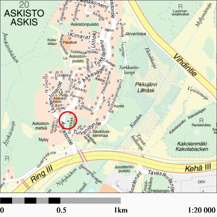 8.2 Askisto Askisto on pientaloaluetta, joka on rakentunut muutamaa vanhempaa taloa lukuun ottamatta 1950-luvulta alkaen.
