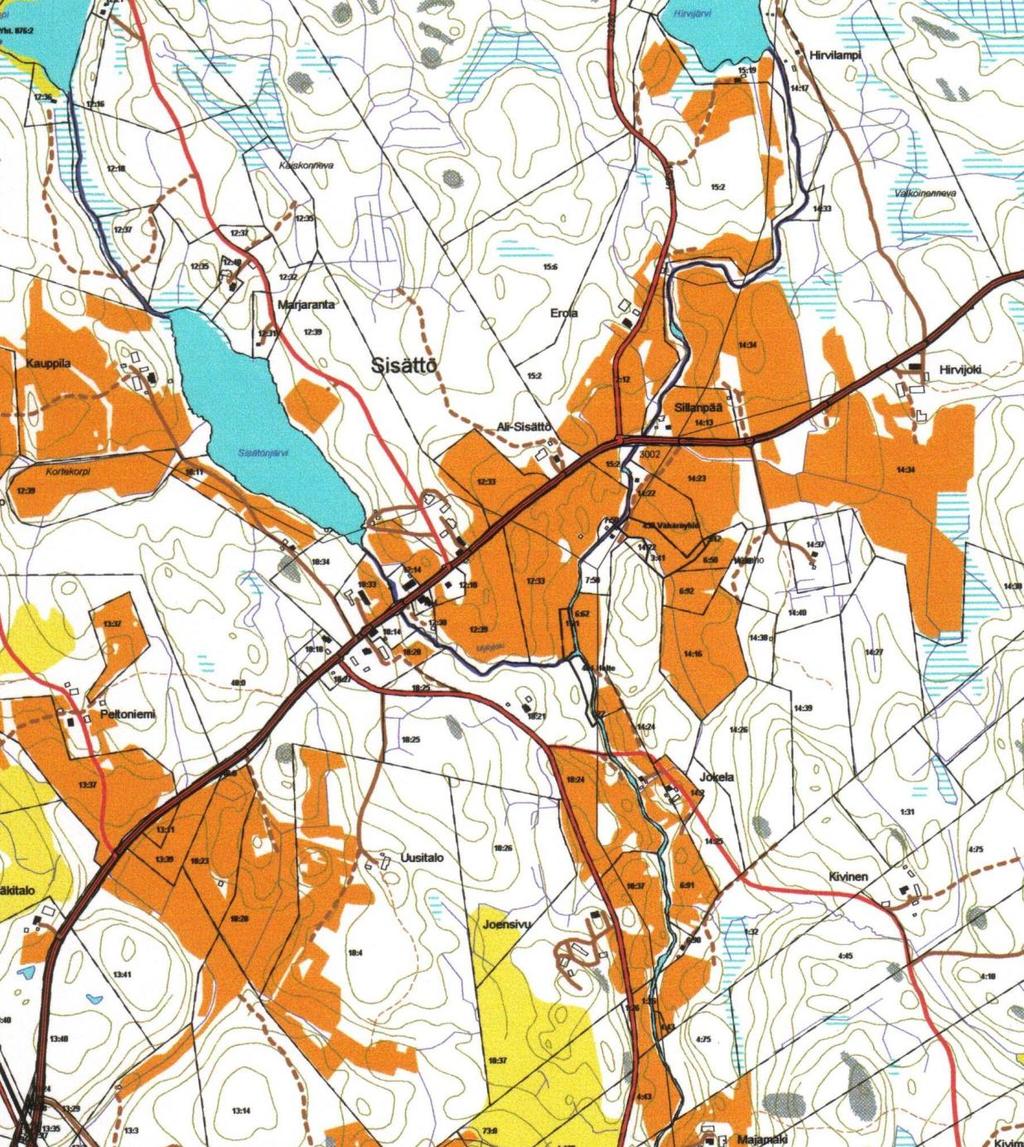 SISÄTTÖ-JUHTIMÄKI Sisätön ja Juhtimäen metsäiset kylät sijaitsevat Luhalahti-Poikelus maantien varrella Seitsemisen kansallispuisto on lähimmillään noin 5 km:n etäisyydellä.