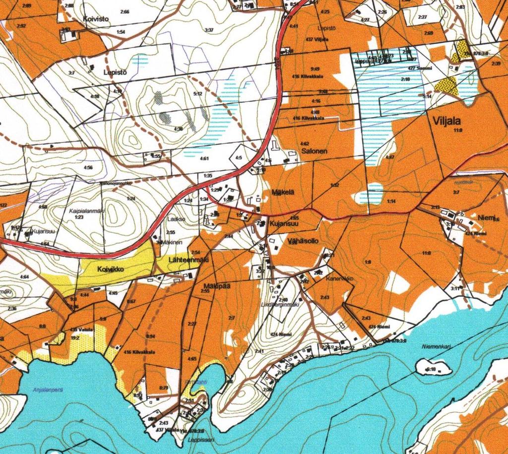 KILVAKKALA JA VILJALA Kilvakkala sijaitsee noin 4 km Ikaalisten keskustasta lounaaseen Kankaanpäähän menevän tien varrella.