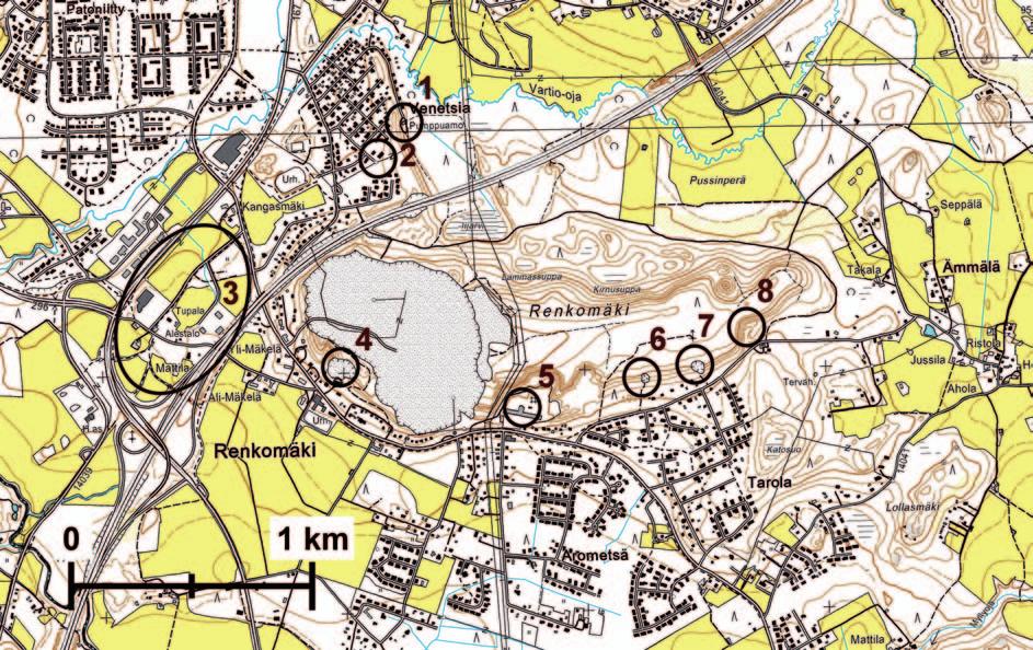 20 RENKOMÄEN MAA-AINESALUEEN KEHITTÄMINEN Lahden seudun kunnat suunnittelevat maa-aineshuoltoon liittyen ylijäämämaiden vastaanottoalueen perustamista tutkimalla YVA:n avulla eri vaihtoehtoja