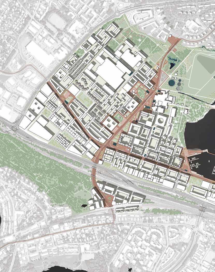 KAUPALLINEN KESKUS ÄLYKÄS TUOTANTO PERINTÖ PYSÄKÖINTILAITOS rakennustypologiat building typologies Älykkään tuotannon kampus Innovaatiokaupunki