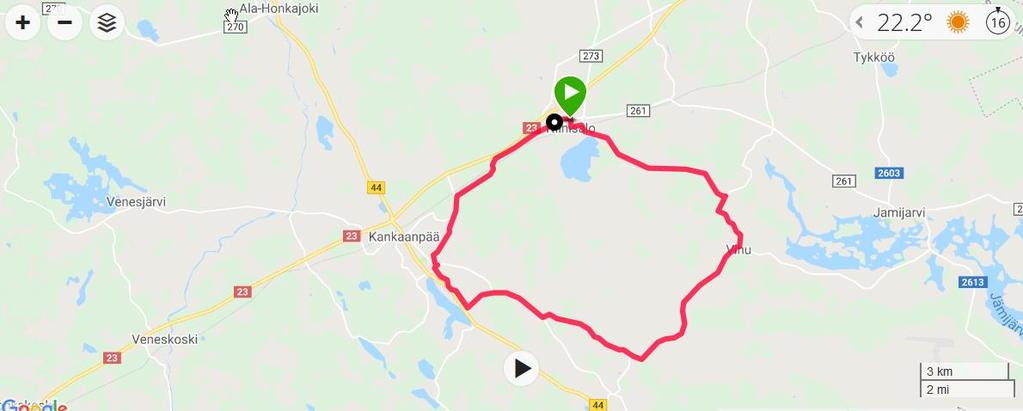 Tarkempi reittikartta ladattavissa osoitteesta, http://www.pota.fi/skoda-superb-stages-kankaanpaa-syysetapit- 1-2-9-2018/.