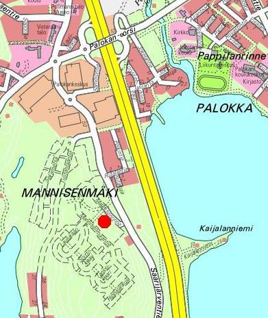 Mannisenmäelle, 29. kaupunginosan korttelin 93 tontille nro 7.