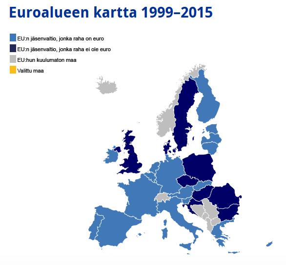 Vaihtokurssit ei euromaat Euroalueen ulkopuolisia ohjelmamaita: Iso-Britannia