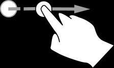 Kaksoisnapautus Kosketa näyttöä sormella nopeasti kaksi kertaa. Käyttöesimerkki: lähentäminen.