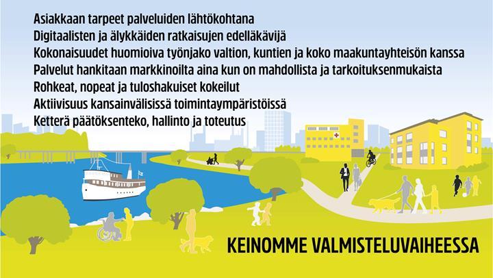 Lähtökohta valmistelutyölle Pohjois-Savon maakunnan tavoitteena on olla Suomen halutuin elämisen ympäristö, jossa tarjotaan laadukas ja turvallinen arki kaikissa elämänvaiheissa.