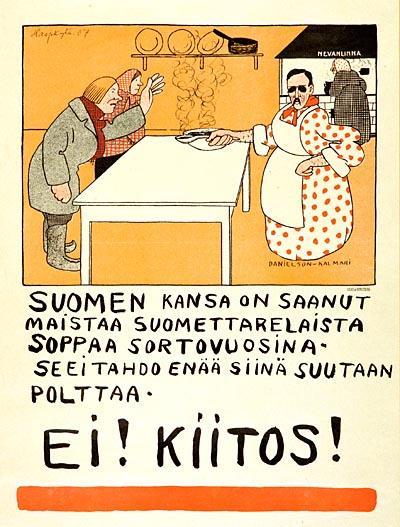 Vuoden 1907 vaalimainoksissa käytettiin tuttuja keinoja Nuorsuomalaisten mainos moittii