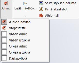 Mastercam 2019 for SOLIDWORKS uudet piirteet Uudet yleispiirteet Aihion näyttö Nyt voidaan aihion näyttö saada päälle tai pois kilkkaamalla Aihion näyttö -painiketta Mastercam2019 välilehdellä.