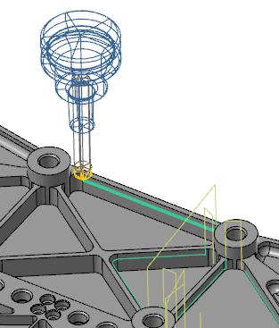 Mastercam 2019 for SOLIDWORKS uudet piirteet Uudet yleispiirteet Työkalun rautalankanäyttö Perinteisessä simuloinnissa voidaan nyt valita, näytetäänkö työkalu