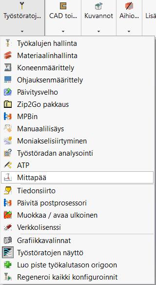 Mastercam 2019 for SOLIDWORKS uudet piirteet Jyrsinnän uudet piirteet Renishaw Productivity+ mittapää Mastercam 2019 for SOLIDWORKS versioon on saatavana Renishaw Productivity+ työnaikaiseen