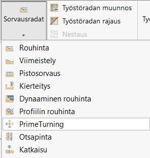 Mastercam 2019 for SOLIDWORKS uudet piirteet Lathe uudet piirteet Uusi PrimeTurning työstörata PrimeTurning -työstörata on käytössä Mastercam for SOLIDWORKS for Lathe versiolla.