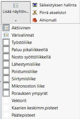 Mastercam 2019 for SOLIDWORKS uudet piirteet Uudet yleispiirteet Myös viivatyylejä, viivan leveyttä ja muita ominaisuuksia voidaan muuttaa tästä.