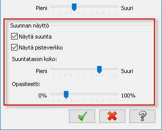 Mastercam 2019 uudet piirteet Uudet yleispiirteet Dynaamisen akselistoikonin asetukset Akselistoikonin asetukset -valintaikkunasta määritetään akselistosymbolin asetuksia dynaamisilla suunnilla tai