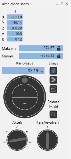 Mastercam 2019 uudet piirteet Uudet yleispiirteet Mastercam simulointi Alla luetellaan Työstöratojen hallinnasta ja Kone-välilehdeltä avattavan Mastercam Simulatorin uusia piirteitä.