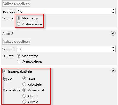 Mastercam 2019 uudet piirteet Design uudet piirteet Liitossplini Liitossplini sisältää nyt uudet suunnan hallinnan valinnat, joilla