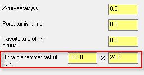 Kun valinnat ja asetukset ovat halutun mukaiset klikkaamalla OK avautuu työstöratojen valintaikkuna.