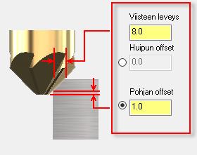 Mastercam 2019 uudet piirteet Jyrsinnän uudet piirteet Työstöparametrien sivulla voidaan asettaa