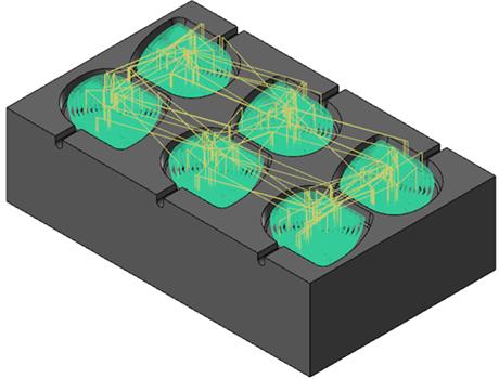 Mastercam 2019 uudet piirteet Jyrsinnän uudet piirteet 3D uudet piirteet Seuraavaksi luetellaan 3D-ratoihin, kuten hybridityöstöön tehtyjä uudistuksia.