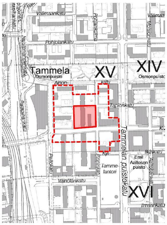 1. JOHDANTO Tämä meluselvitys liittyy Tampereen kaupungin Tammelan (XV) kaupunginosan asemakaavatyöhön. Suunnittelualue sijaitsee osoitteessa Kullervonkatu 5 / Pinninkatu 18.