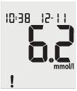 MUISTI AutoSense-verensokerimittarin muistiin mahtuu jopa 500 mittaustulosta päivämäärineen ja kellonaikoineen.