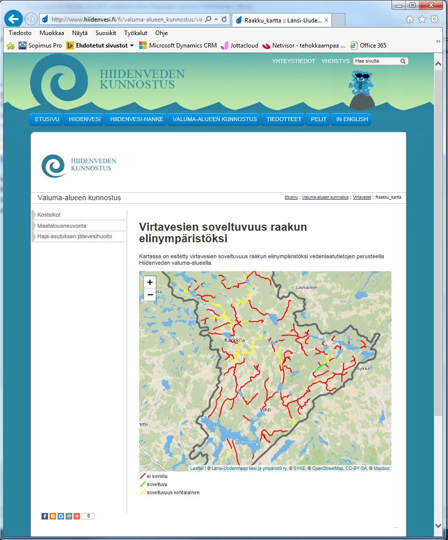 Muina toimenpiteinä vuoden 2017 toimintasuunnitelmassa esitettiin jatkettavan tietokannan kehitystä ja hankkeen aikana tuotettua tietoa lisätään tietokantaan.