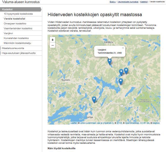 2.2.5 Virkistyskäyttömahdollisuuksien parantaminen Hankkeen vuoden 2017 toimintasuunnitelmassa virkistyskäytön osalta suunniteltiin toteutettavaksi seuraavia toimia: Käytännön toimet - toteutetaan