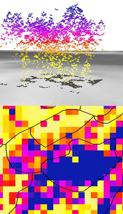 Laserkeilausinventoinnin periaate Aluepohjainen ennustaminen kerätään laserdata ja maastokoealat yehdään paikallinen malli: puustotunnus = f( laserdata) ennustetaan hilalle Etuja ennusteiden tarkkuus