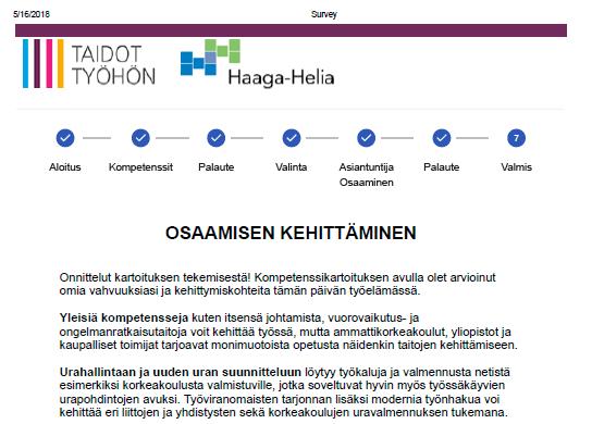 Ohjaaminen kehittämään osaamista Esimerkiksi jos uranhallinnan osaamisessa puutteita: Ohjaaminen
