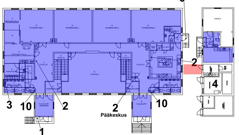 14/66 2.2.3. Ryömintätila aistinvaraiset havainnot Päiväkotirakennuksessa on kauttaaltaan ryömintätila alapuolella. Hallintorakennuksessa on ryömintätila vain osassa rakennusta.